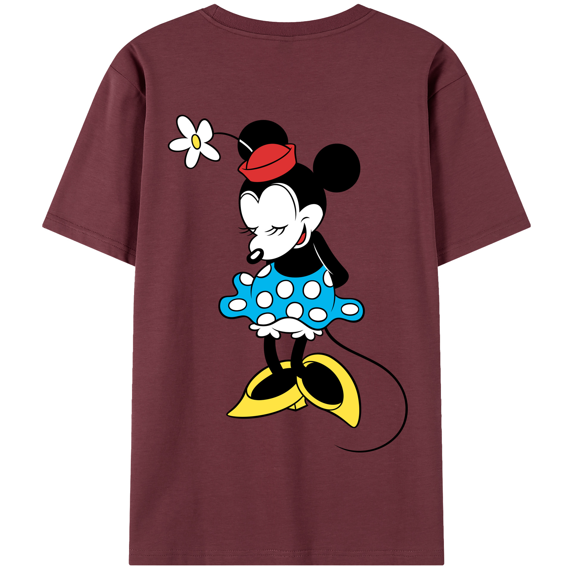 （画像用） ミッキーマウス Mickey Mouse 綿100％半袖Tシャツ（背面プリント）